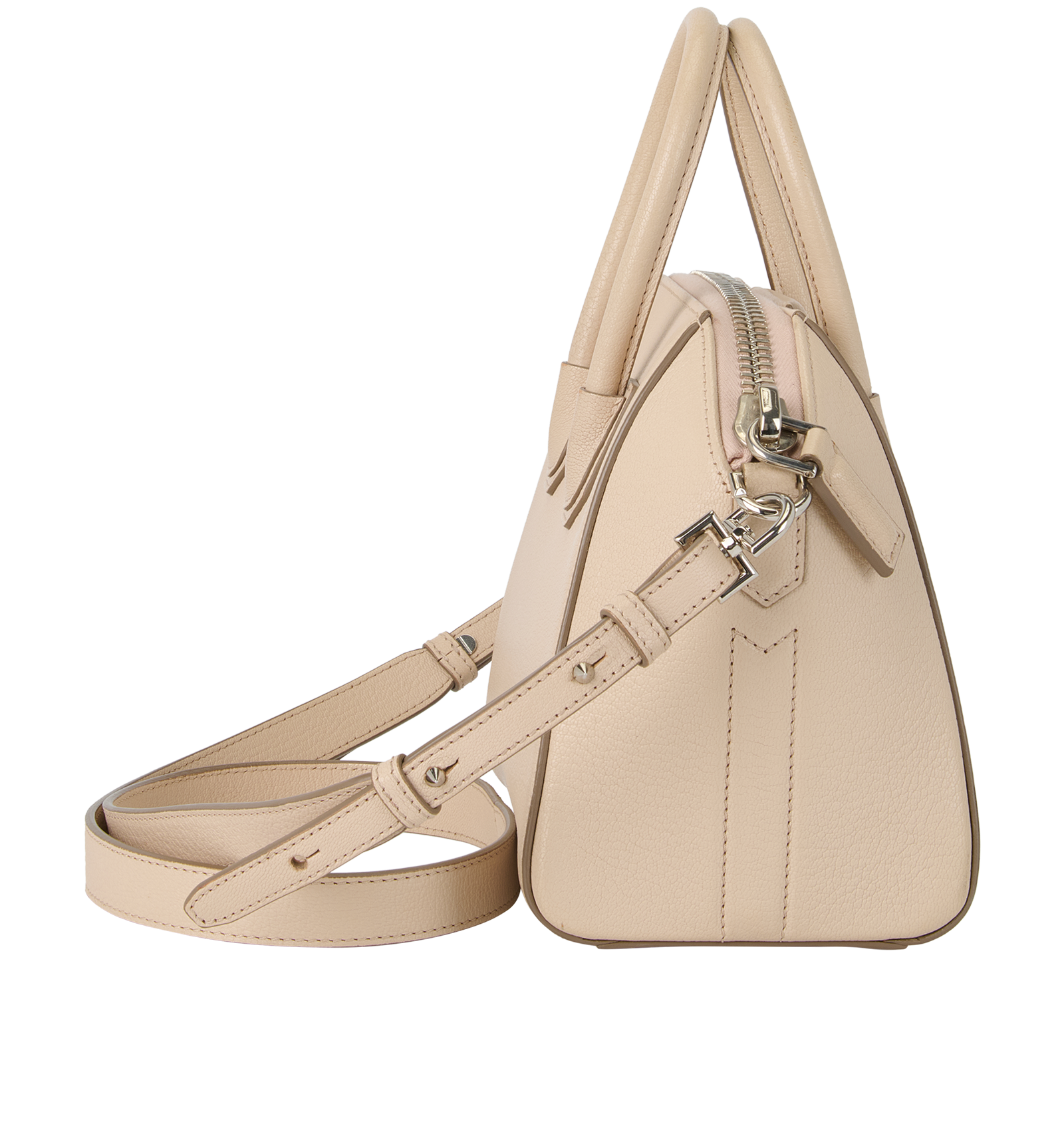 Mini Antigona, &pound;650, Handbags, Beige, Leather, Side view